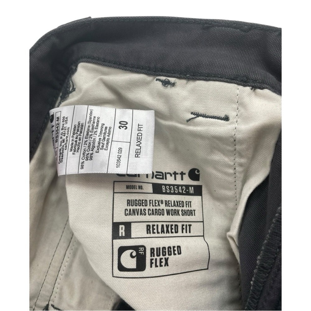 Carhartt Rugged Flex Relaxed Fit Canvas Cargo Work Short BS3542-M Blue Size 30” - Picture 8 of 8